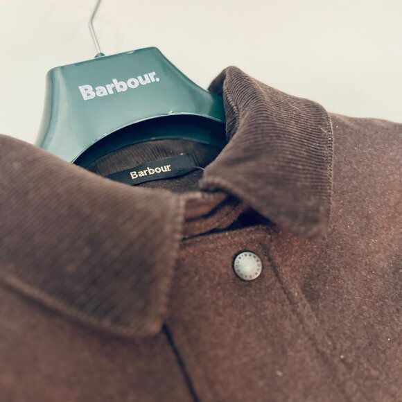 Barbour Newmarket Coat Women's Wool Brown Waterproof Breathable US 12 NWT $500 - Picture 3 of 16